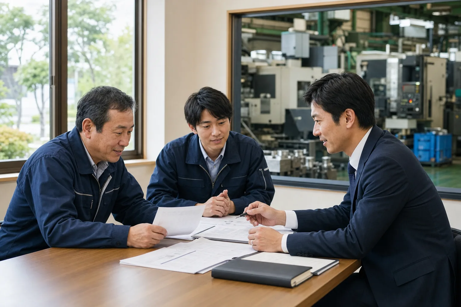 高崎周辺の製造業で後継者不在に備えM&Aと事業承継を相談する経営者と担当者